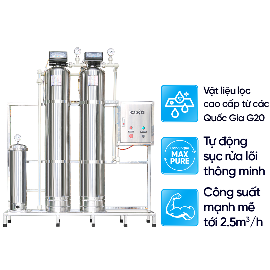 Máy lọc nước tổng đầu nguồn Karofi KTF - 332 — Máy lọc nước INCAS